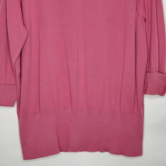 BFA Classics Pink Cotton Blend Sweater Size 2X Ribbed Trim Soft Pullover Knit - Picture 3 of 9